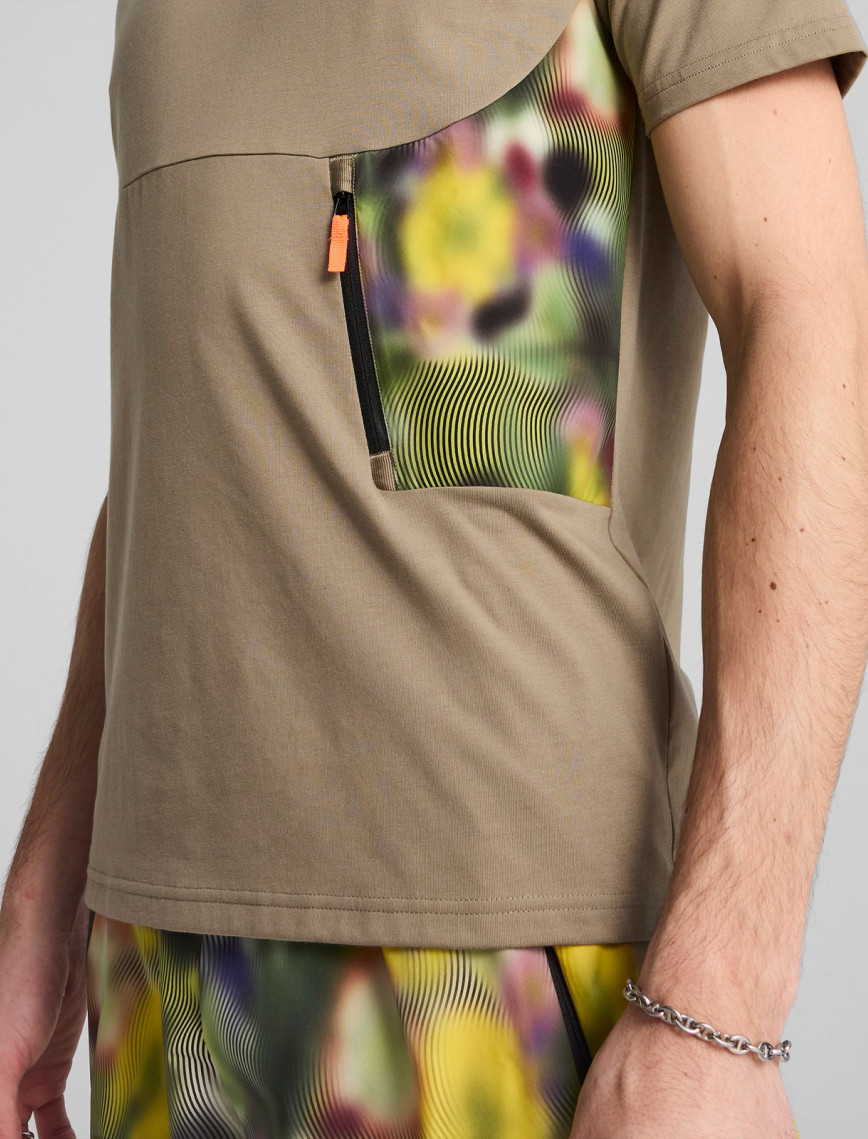 Puma Hoops X Pumatech Graphic Erkek Haki T-Shirt Puma Hoops X Pumatech Graphic Erkek Haki T-Shirt