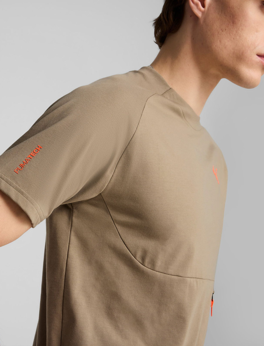 Puma Hoops X Pumatech Graphic Erkek Haki T-Shirt Puma Hoops X Pumatech Graphic Erkek Haki T-Shirt