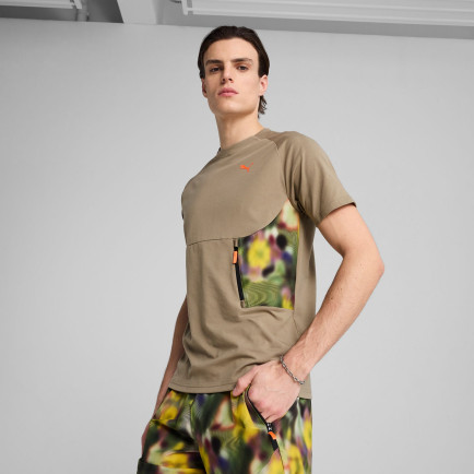 Puma Hoops X Pumatech Graphic Erkek Haki T-Shirt Puma Hoops X Pumatech Graphic Erkek Haki T-Shirt
