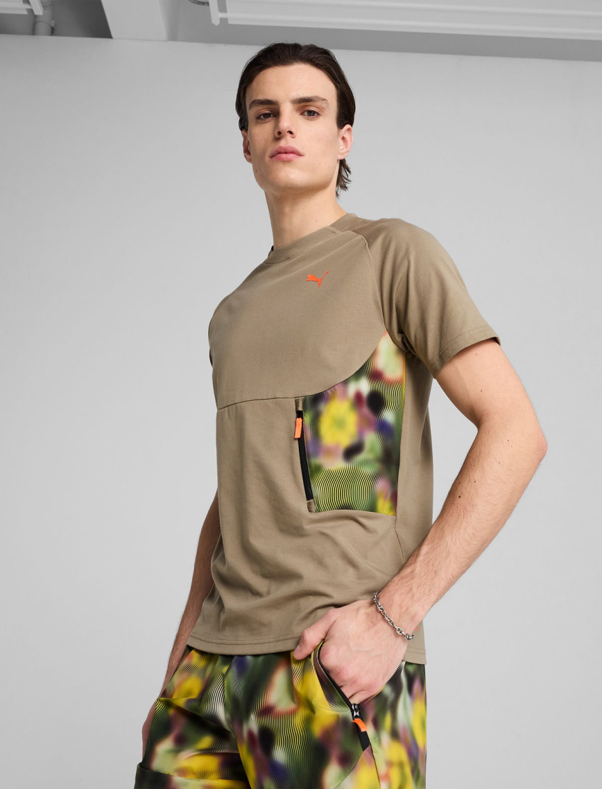 Puma Hoops X Pumatech Graphic Erkek Haki T-Shirt Puma Hoops X Pumatech Graphic Erkek Haki T-Shirt