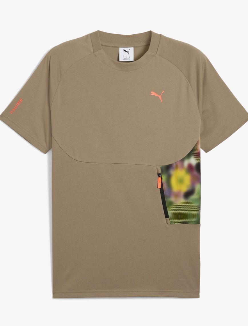 Puma Hoops X Pumatech Graphic Erkek Haki T-Shirt Puma Hoops X Pumatech Graphic Erkek Haki T-Shirt