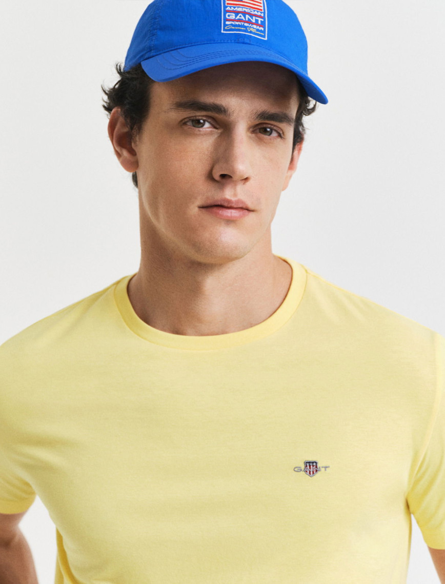 GANT Erkek Sarı Regular Fit Bisiklet Yaka T-Shirt GANT Erkek Sarı Regular Fit Bisiklet Yaka T-Shirt