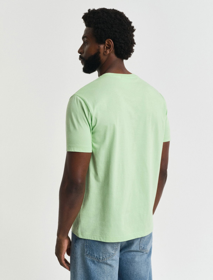 GANT Erkek Yeşil Regular Fit Bisiklet Yaka T-Shirt GANT Erkek Yeşil Regular Fit Bisiklet Yaka T-Shirt