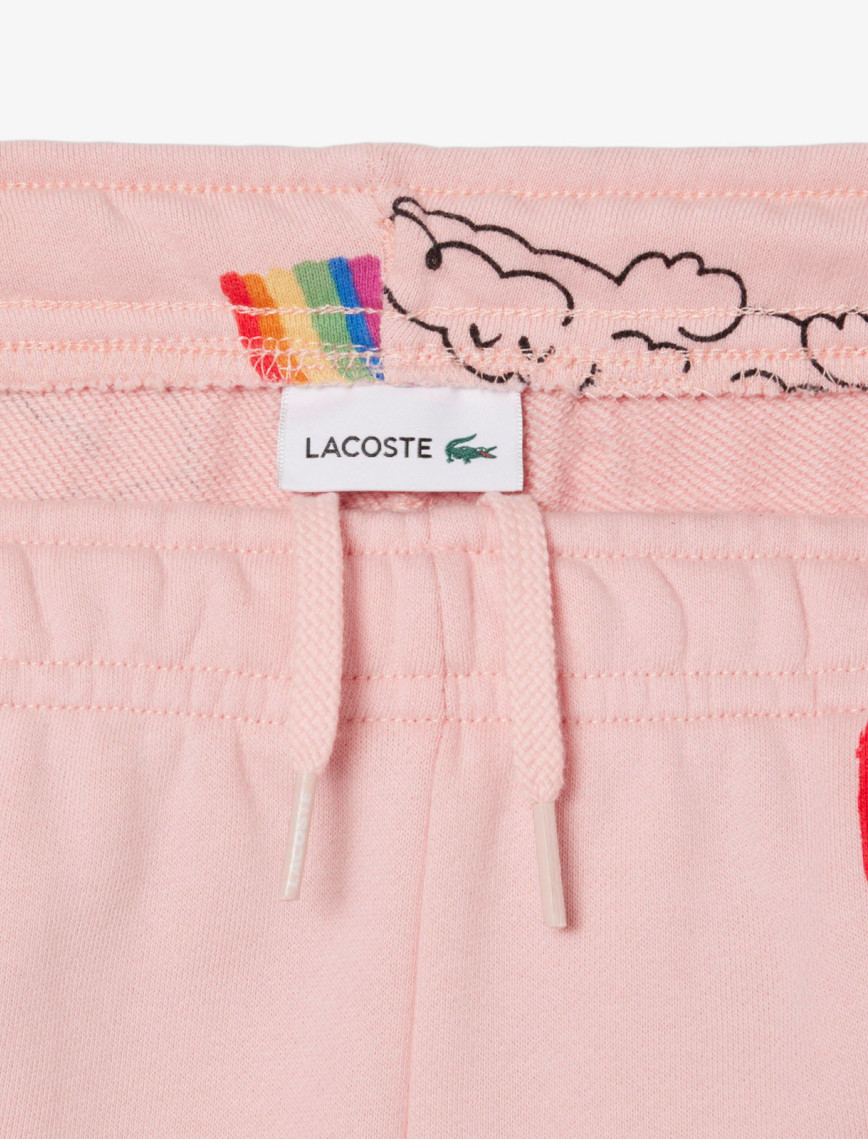 Lacoste Çocuk Desenli Pembe Şort Lacoste Çocuk Desenli Pembe Şort