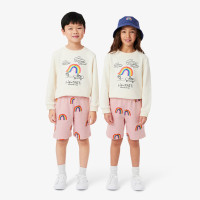 Lacoste Çocuk Desenli Pembe Şort Lacoste Çocuk Desenli Pembe Şort