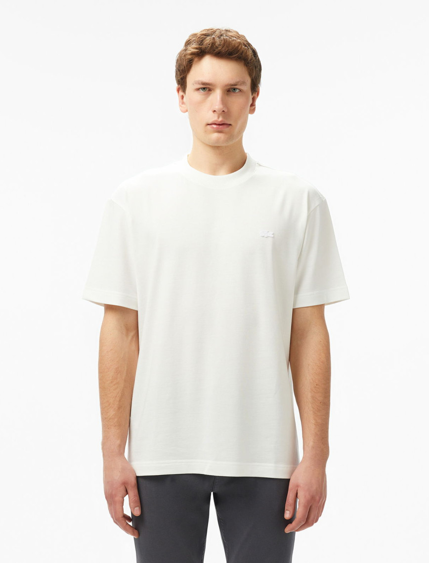 Lacoste Classic Erkek Bisiklet Yaka Beyaz T-Shirt Lacoste Classic Erkek Bisiklet Yaka Beyaz T-Shirt