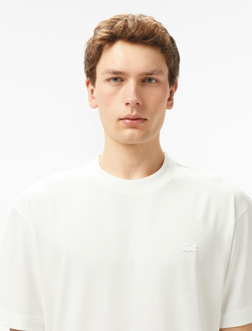 Lacoste Classic Erkek Bisiklet Yaka Beyaz T-Shirt Lacoste Classic Erkek Bisiklet Yaka Beyaz T-Shirt