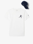 Lacoste Tennis x Novak Djokovic Erkek Bisiklet Yaka Baskılı Beyaz T-Shirt & Şapka Seti Lacoste Tennis x Novak Djokovic Erkek Bisiklet Yaka Baskılı Beyaz T-Shirt & Şapka Seti