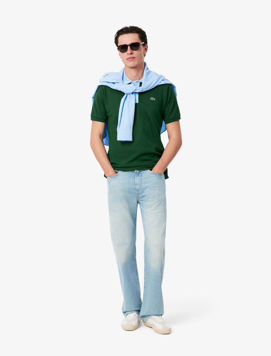 Lacoste L.12.12 Erkek Classic Fit Yeşil Polo Lacoste L.12.12 Erkek Classic Fit Yeşil Polo