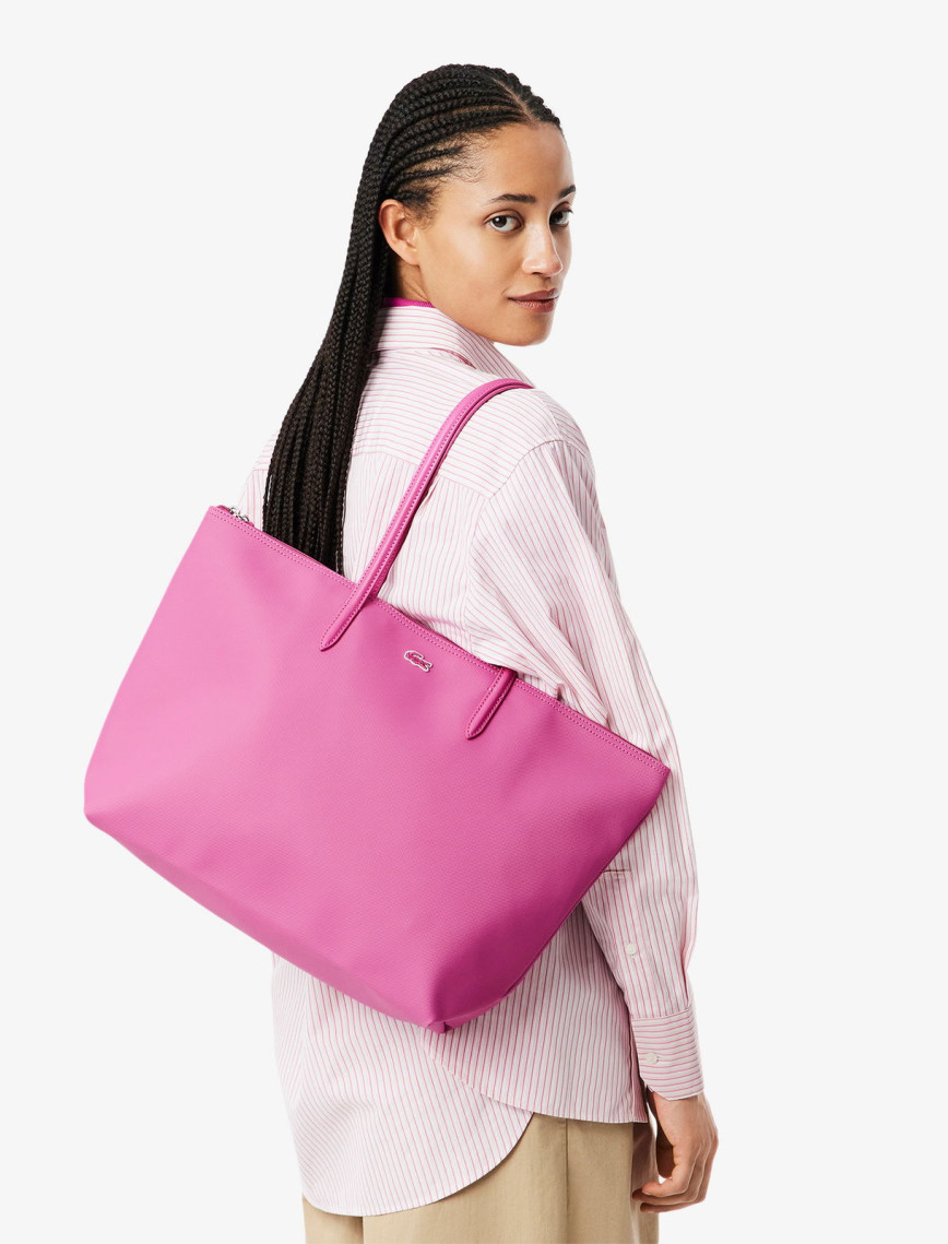 Lacoste Large L.12.12 Kadın Pembe Omuz Çantası Lacoste Large L.12.12 Kadın Pembe Omuz Çantası
