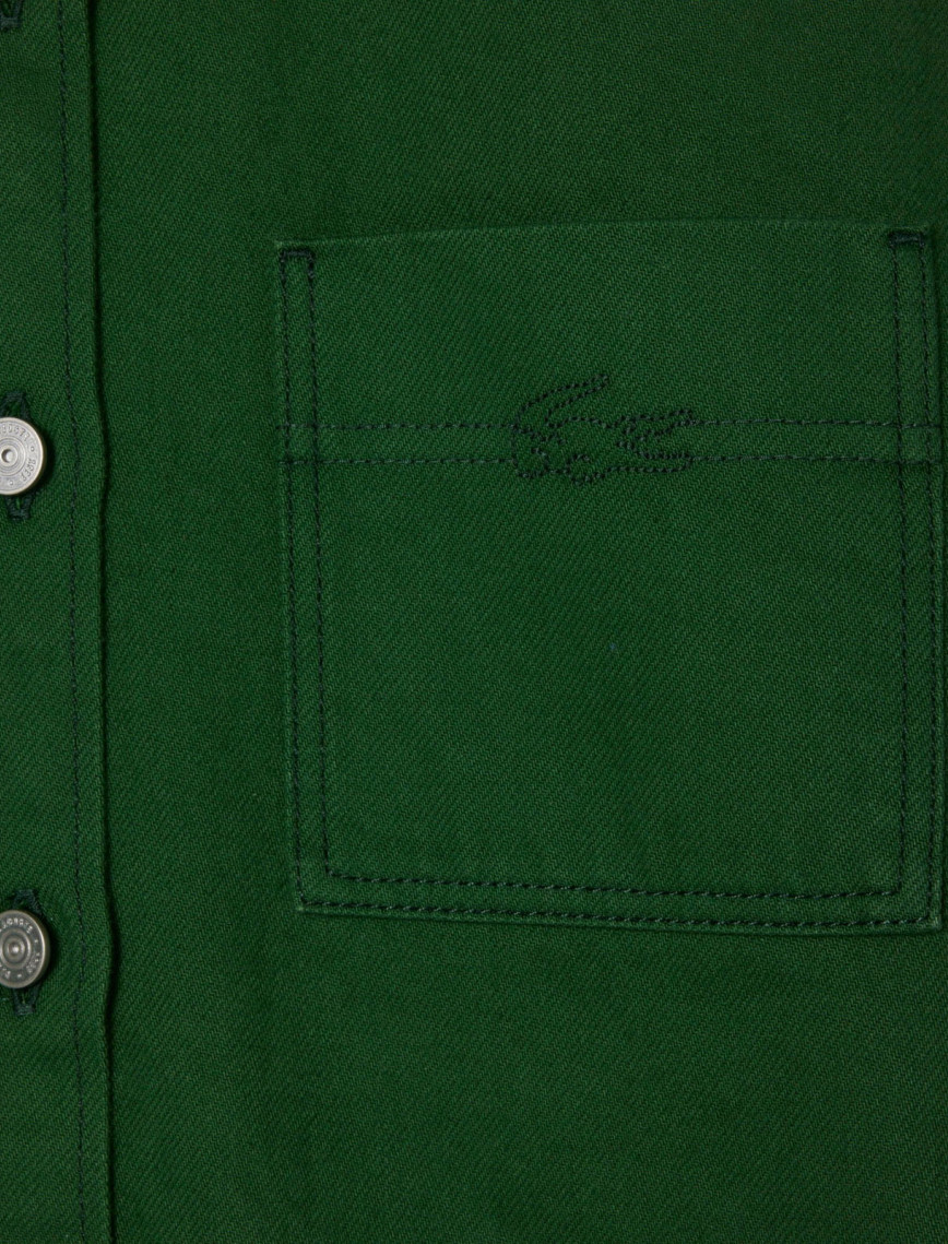 Lacoste Kadın Relaxed Fit Denim Yeşil Ceket Lacoste Kadın Relaxed Fit Denim Yeşil Ceket