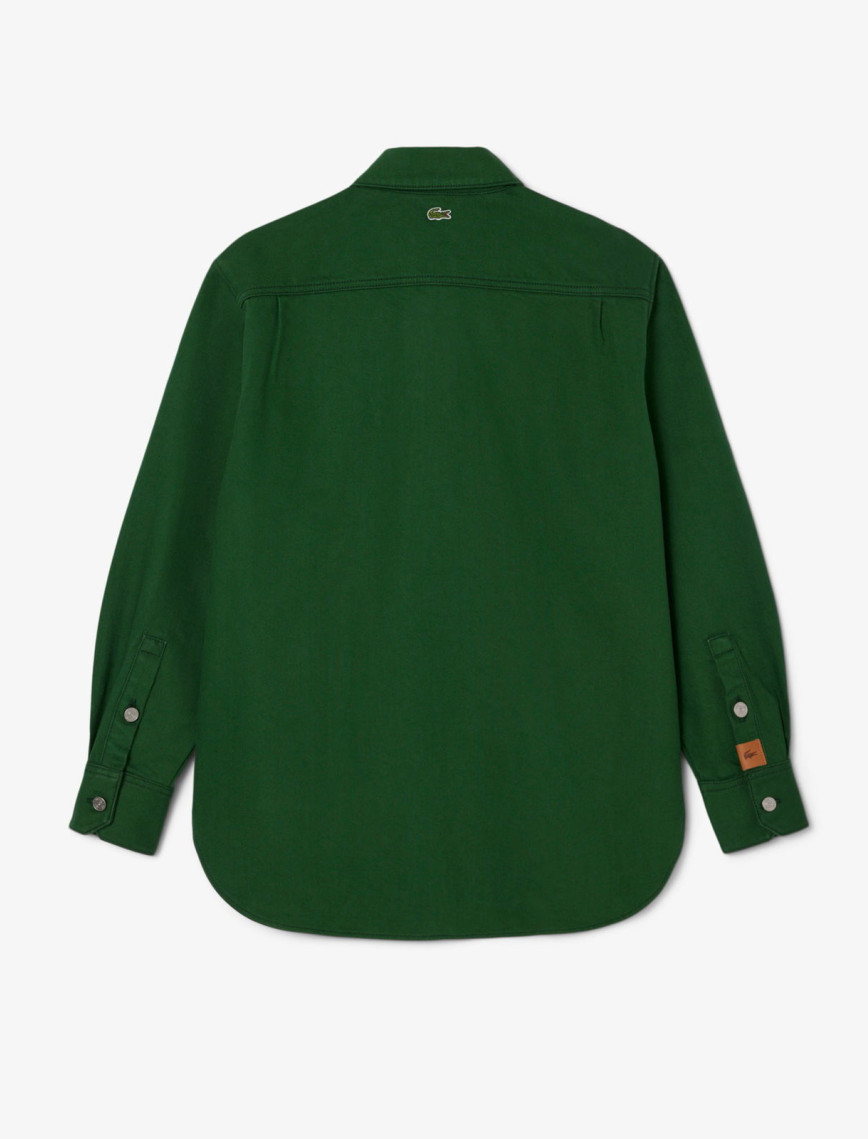 Lacoste Kadın Relaxed Fit Denim Yeşil Ceket Lacoste Kadın Relaxed Fit Denim Yeşil Ceket