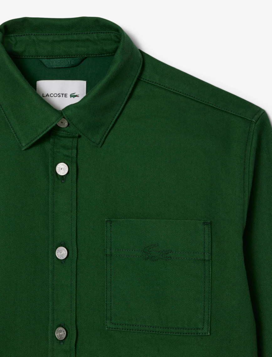 Lacoste Kadın Relaxed Fit Denim Yeşil Ceket Lacoste Kadın Relaxed Fit Denim Yeşil Ceket