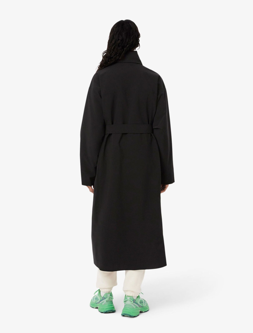 Lacoste Kadın Oversize Fit Kapüşonlu Siyah Trençkot Lacoste Kadın Oversize Fit Kapüşonlu Siyah Trençkot