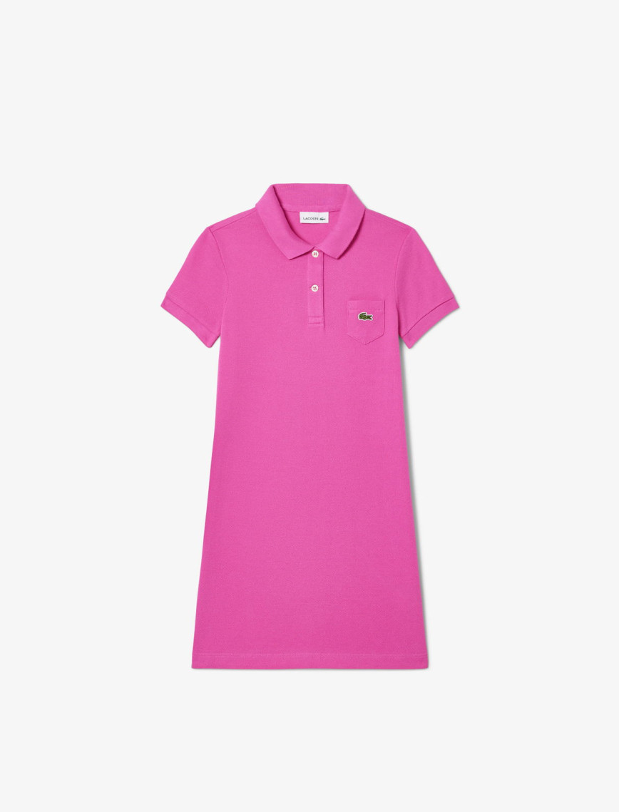 Lacoste Kız Çocuk Kısa Kollu Polo Yaka Pembe Elbise Lacoste Kız Çocuk Kısa Kollu Polo Yaka Pembe Elbise