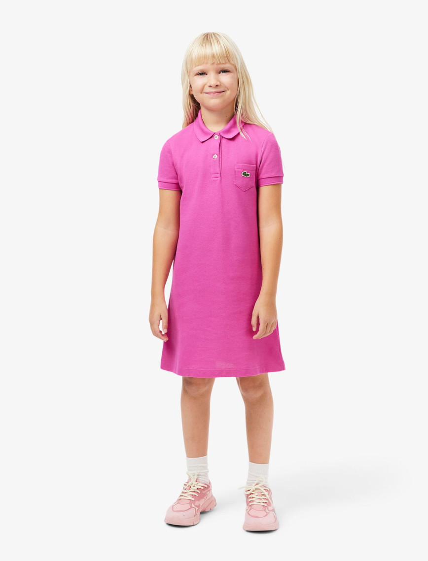 Lacoste Kız Çocuk Kısa Kollu Polo Yaka Pembe Elbise Lacoste Kız Çocuk Kısa Kollu Polo Yaka Pembe Elbise