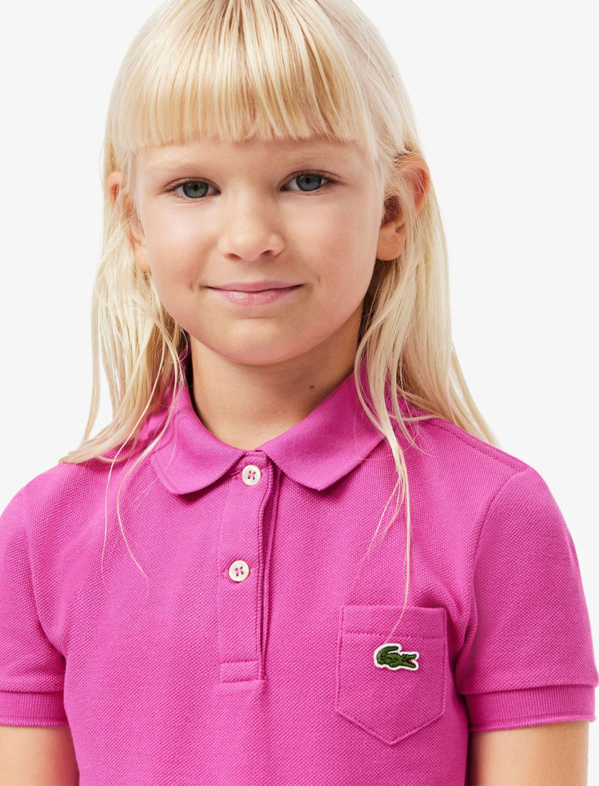 Lacoste Kız Çocuk Kısa Kollu Polo Yaka Pembe Elbise Lacoste Kız Çocuk Kısa Kollu Polo Yaka Pembe Elbise