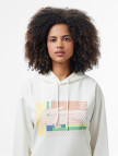 Lacoste Kadın Relaxed Fit Kapüşonlu Baskılı Beyaz Sweatshirt Lacoste Kadın Relaxed Fit Kapüşonlu Baskılı Beyaz Sweatshirt