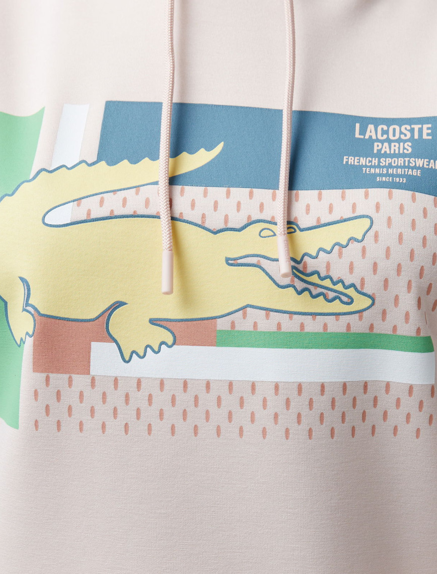 Lacoste Kadın Relaxed Fit Kapüşonlu Baskılı Açık Pembe Sweatshirt Lacoste Kadın Relaxed Fit Kapüşonlu Baskılı Açık Pembe Sweatshirt