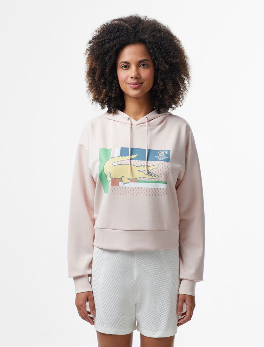 Lacoste Kadın Relaxed Fit Kapüşonlu Baskılı Açık Pembe Sweatshirt Lacoste Kadın Relaxed Fit Kapüşonlu Baskılı Açık Pembe Sweatshirt