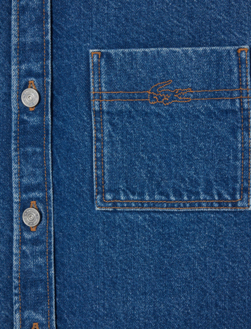 Lacoste Kadın Relaxed Fit Denim Lacivert Ceket Lacoste Kadın Relaxed Fit Denim Lacivert Ceket