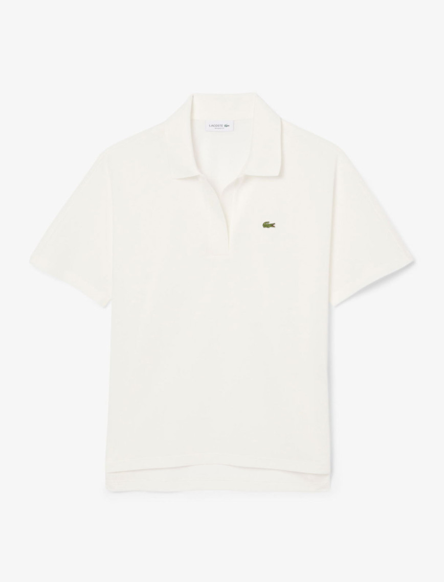 Lacoste Kadın Relaxed Fit Krem Polo