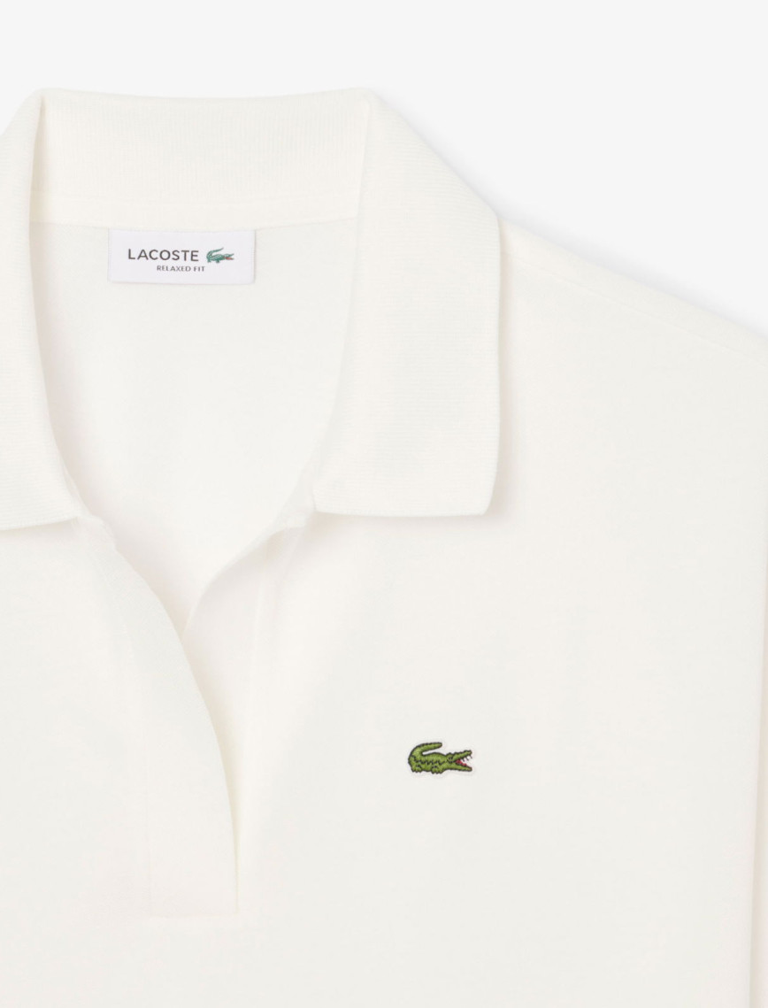 Lacoste Kadın Relaxed Fit Krem Polo