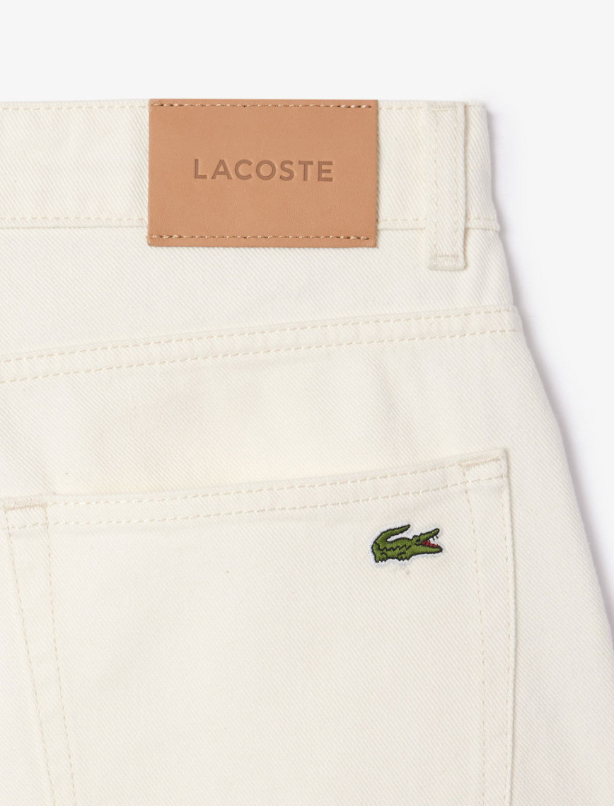 Lacoste Erkek Straight Fit Beyaz Jean Pantolon Lacoste Erkek Straight Fit Beyaz Jean Pantolon