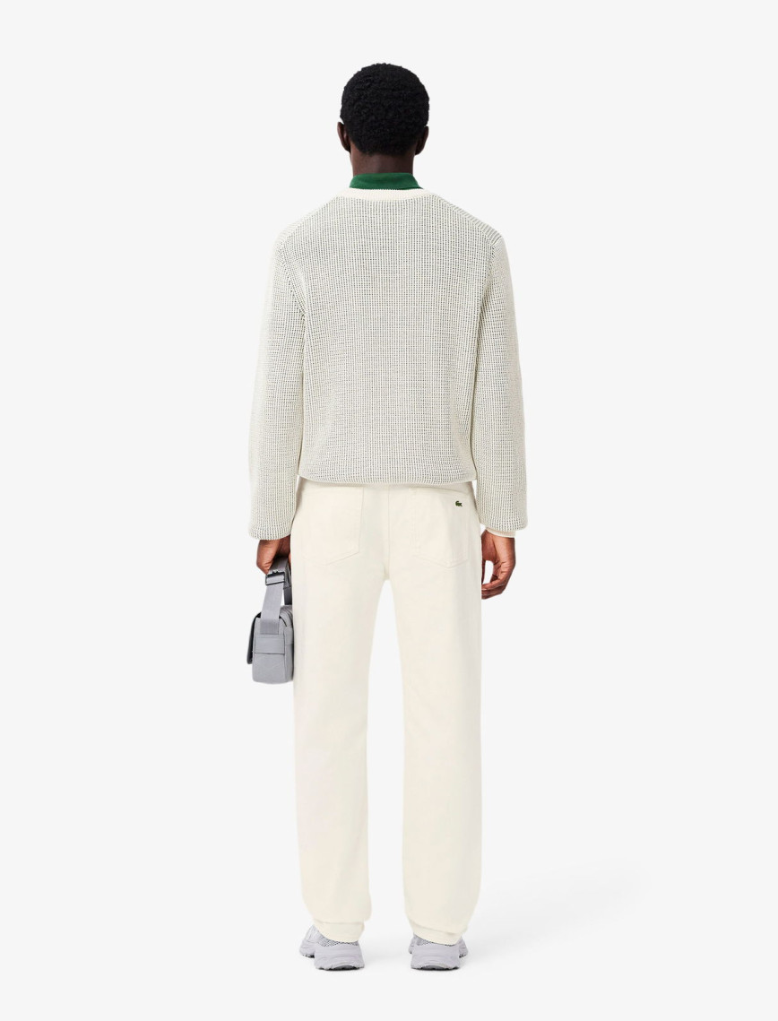 Lacoste Erkek Straight Fit Beyaz Jean Pantolon Lacoste Erkek Straight Fit Beyaz Jean Pantolon