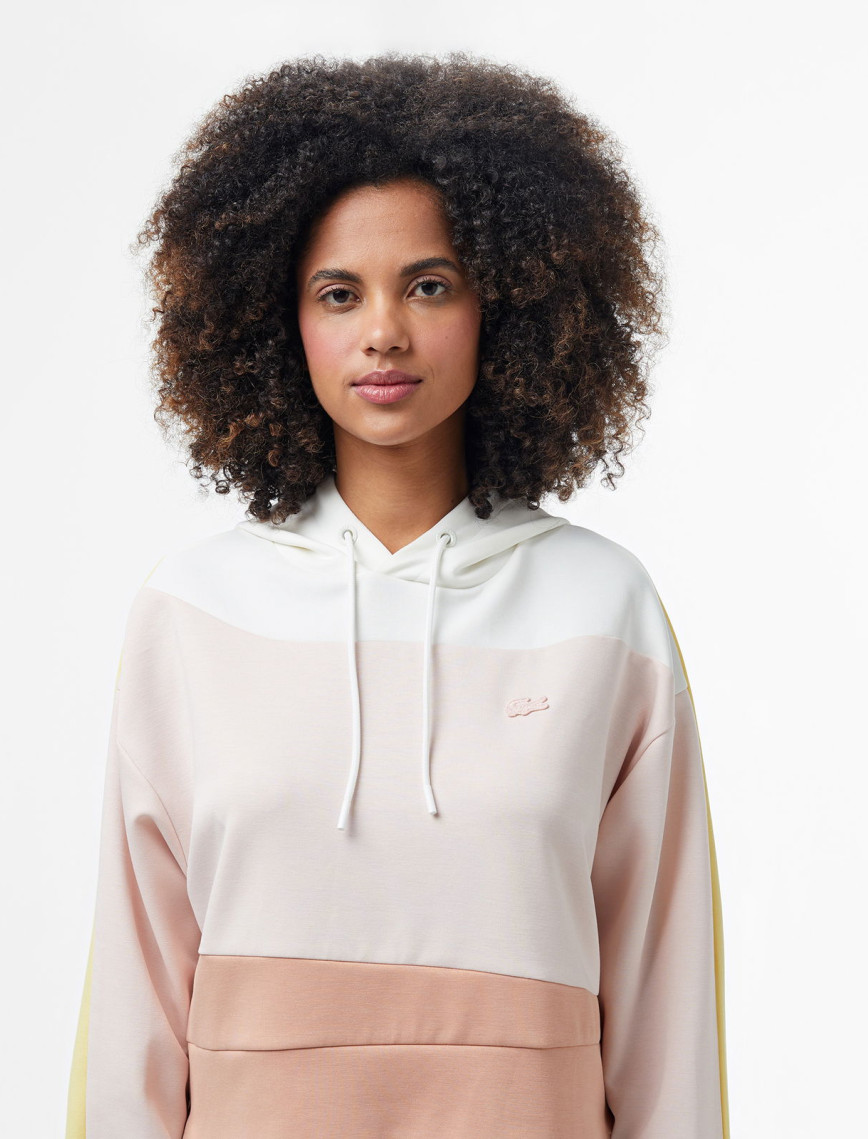 Lacoste Kadın Kapüşonlu Renk Bloklu Açık Pembe Sweatshirt Lacoste Kadın Kapüşonlu Renk Bloklu Açık Pembe Sweatshirt