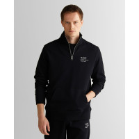 GANT Erkek Siyah Regular Fit Yarım Fermuarlı Logolu Sweatshirt GANT Erkek Siyah Regular Fit Yarım Fermuarlı Logolu Sweatshirt