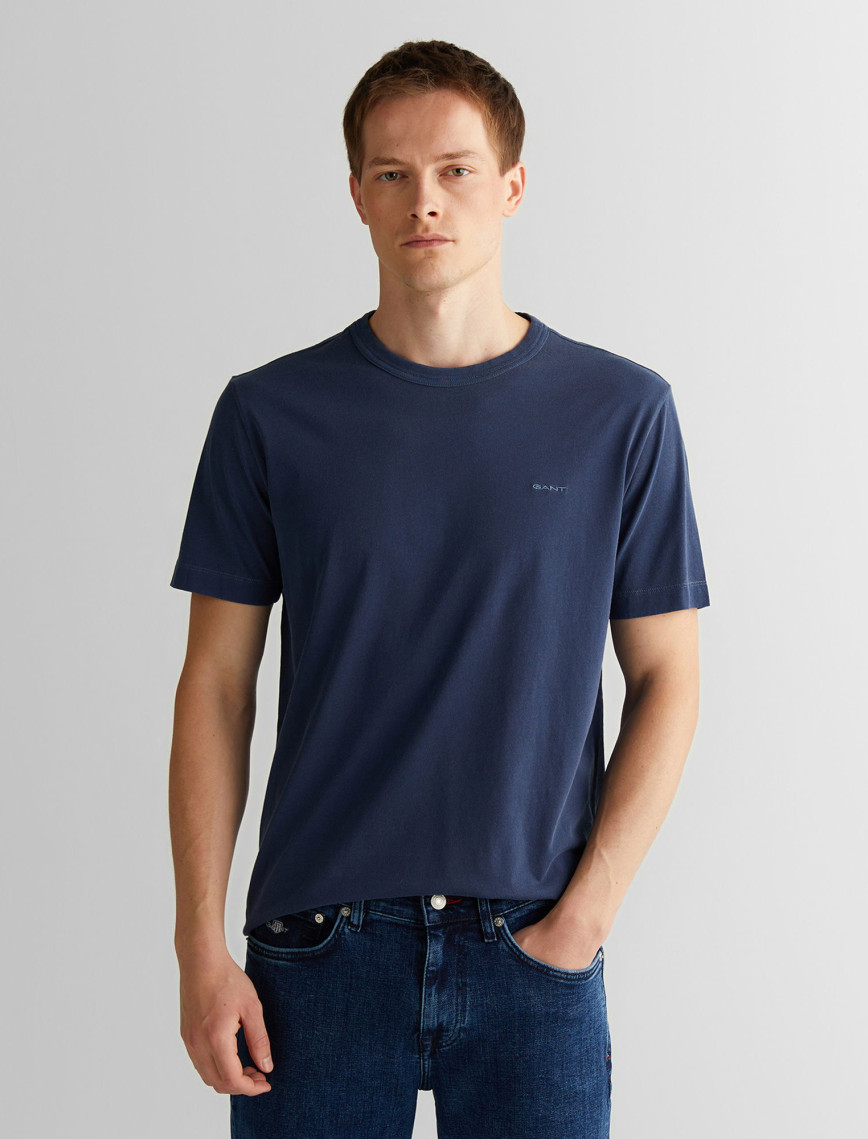 GANT Erkek Lacivert Regular Fit Bisiklet Yaka T-Shirt GANT Erkek Lacivert Regular Fit Bisiklet Yaka T-Shirt