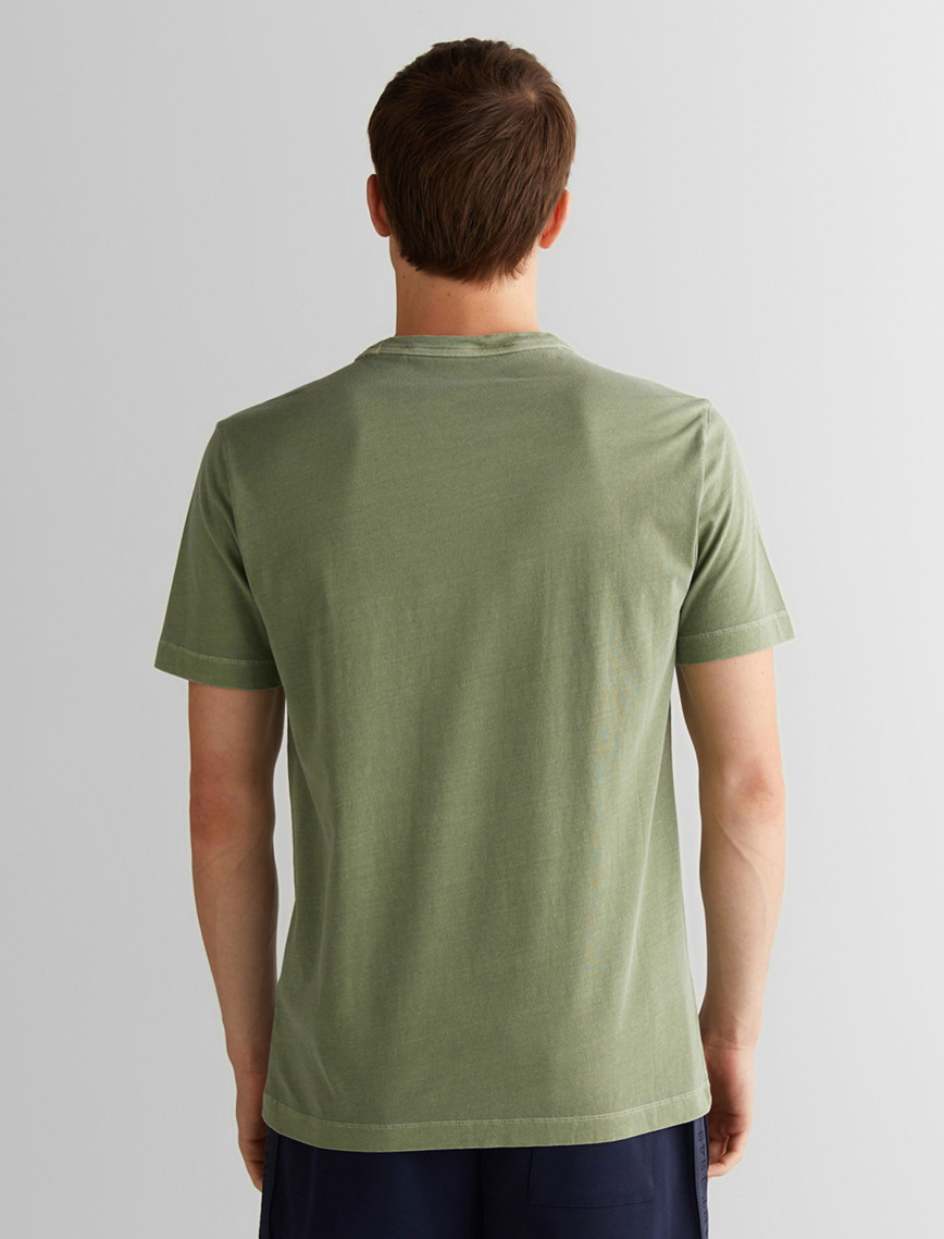 GANT Erkek Yeşil Regular Fit Bisiklet Yaka T-Shirt GANT Erkek Yeşil Regular Fit Bisiklet Yaka T-Shirt