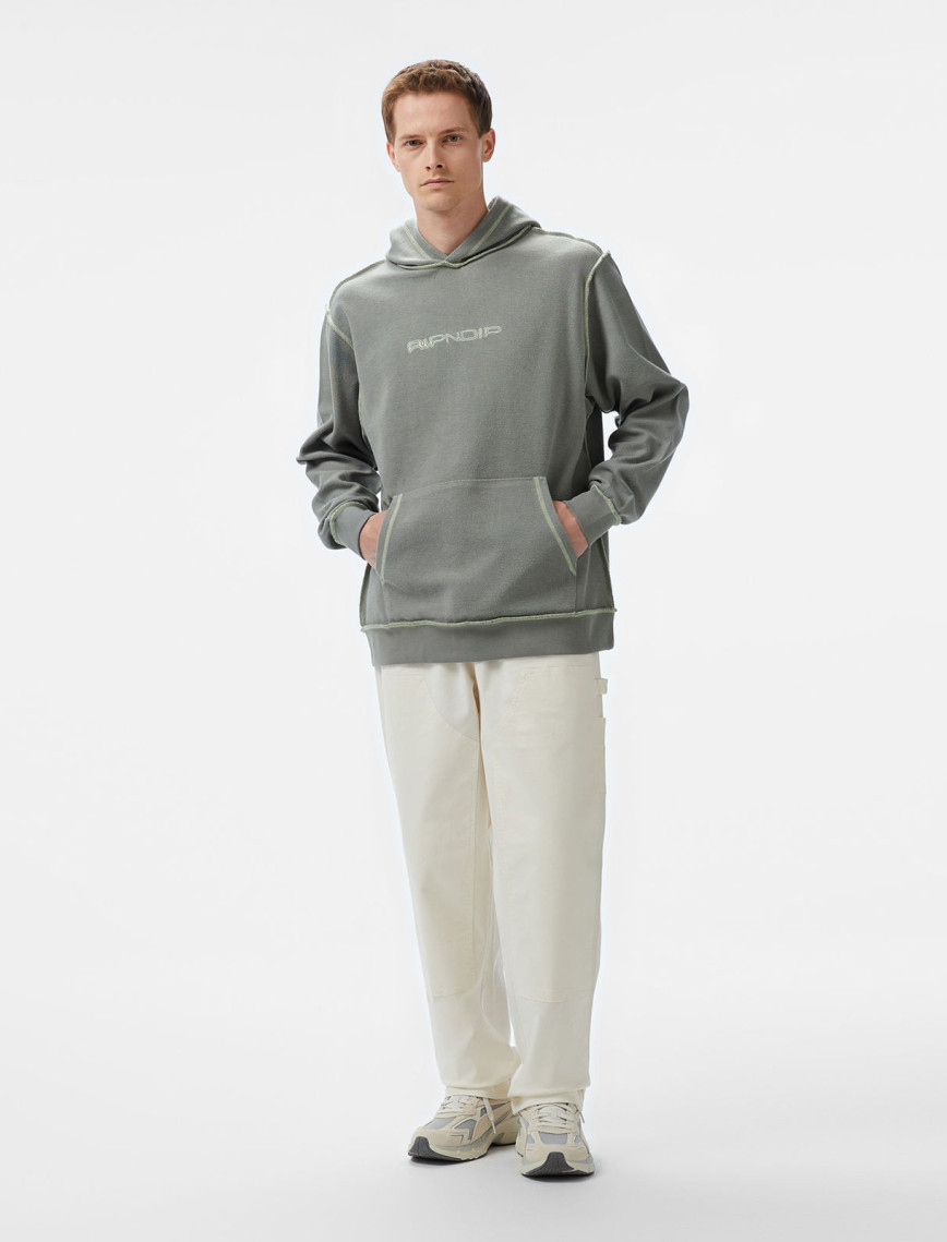Ripndip Reverse Stitch Erkek Gri Hoodie Ripndip Reverse Stitch Erkek Gri Hoodie