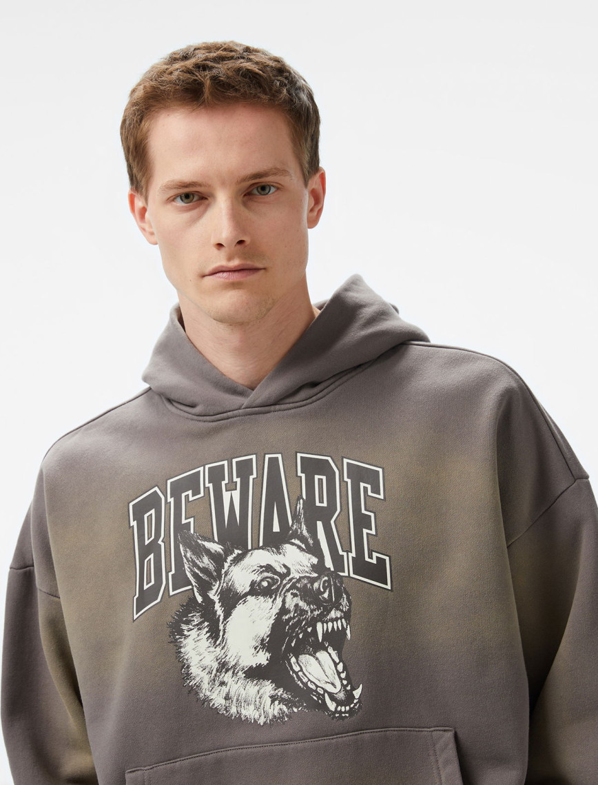 The Market Tonal Beware Erkek Gri Hoodie The Market Tonal Beware Erkek Gri Hoodie