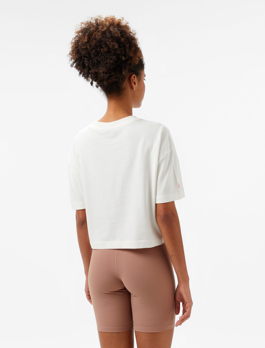UNITED4 Comfort Krem Crop T-Shirt