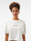 UNITED4 Comfort Krem Crop T-Shirt