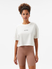 UNITED4 Comfort Krem Crop T-Shirt