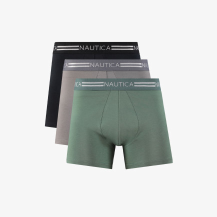 Nautica Erkek Gri Standart Fit 3'lü Boxer Nautica Erkek Gri Standart Fit 3'lü Boxer