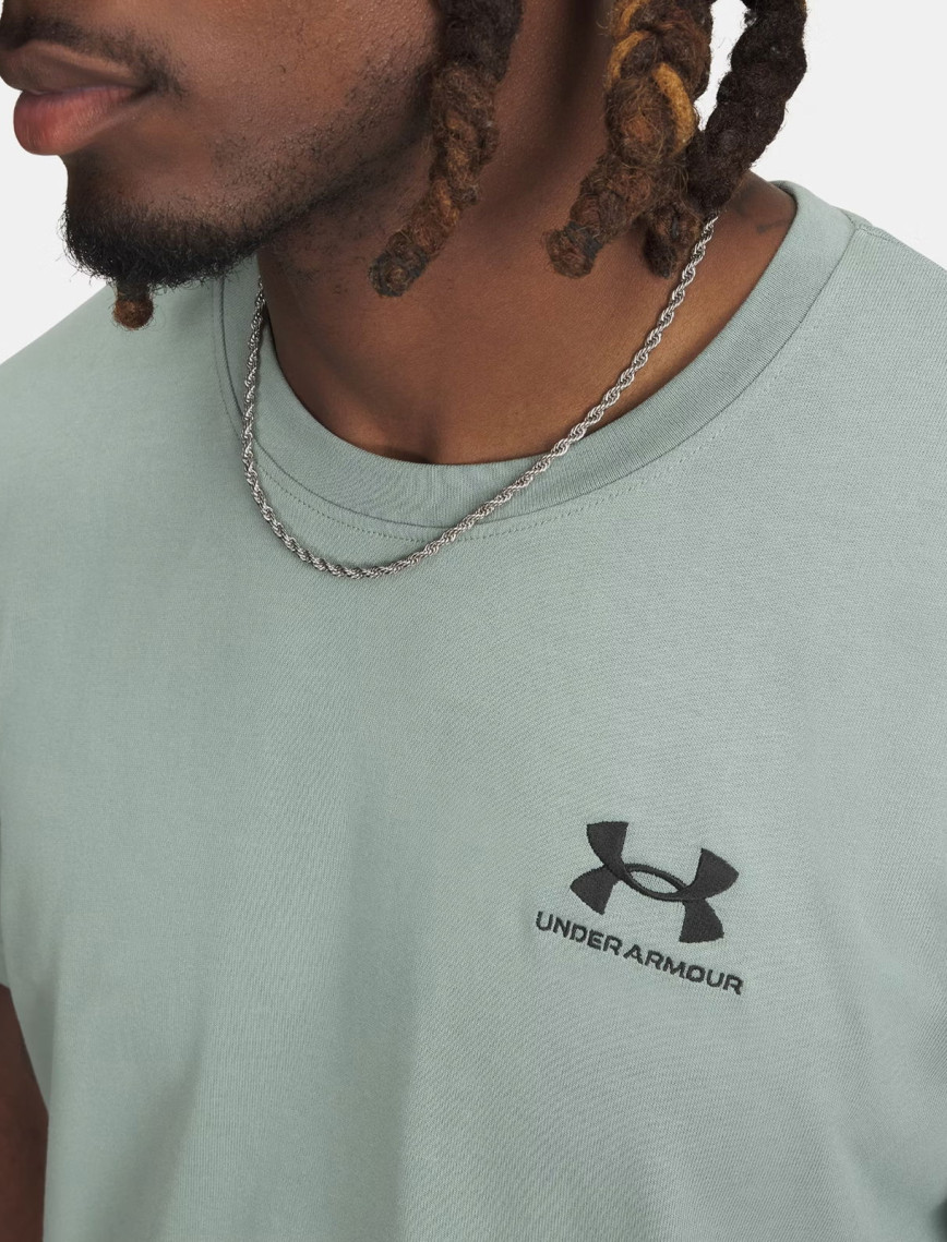 Under Armour Logo Embroidered Erkek Yeşil T-Shirt Under Armour Logo Embroidered Erkek Yeşil T-Shirt