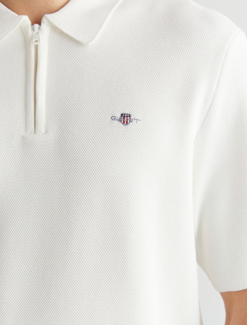 GANT Erkek Krem Regular Fit Triko Polo GANT Erkek Krem Regular Fit Triko Polo