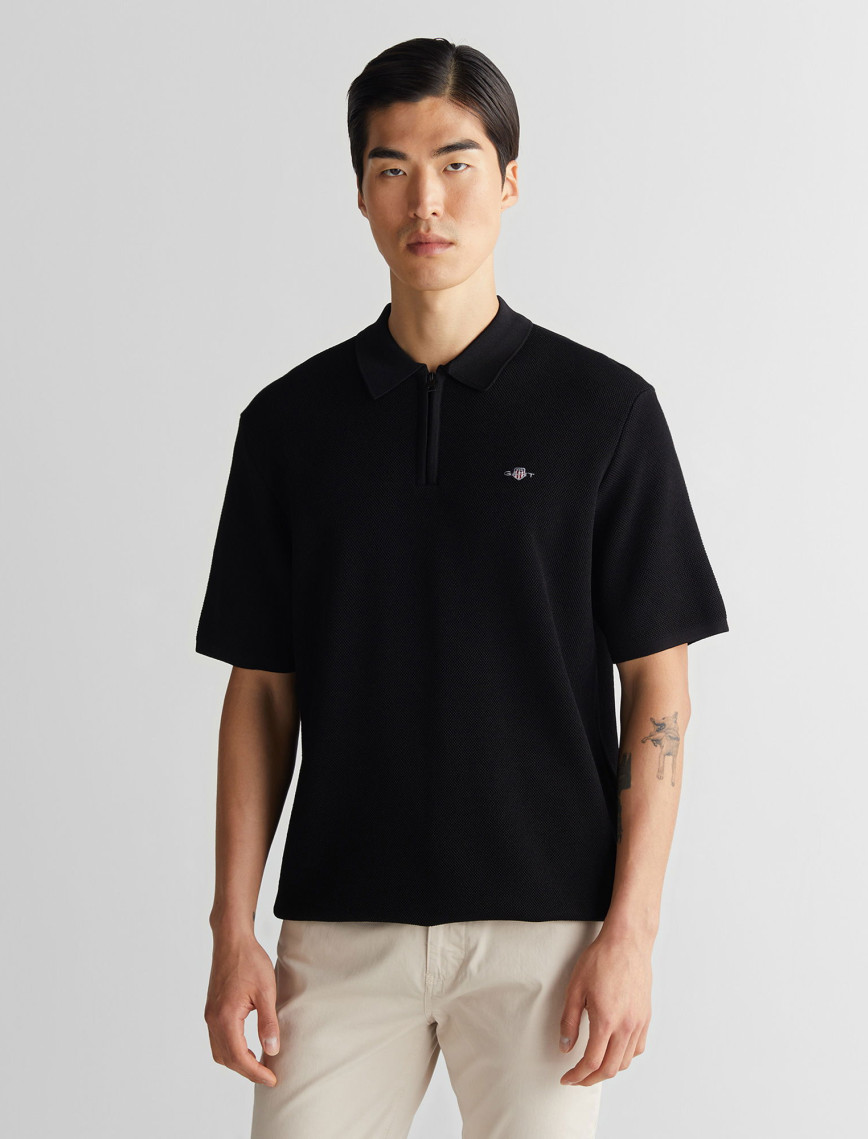 GANT Erkek Krem Regular Fit Triko Polo GANT Erkek Krem Regular Fit Triko Polo