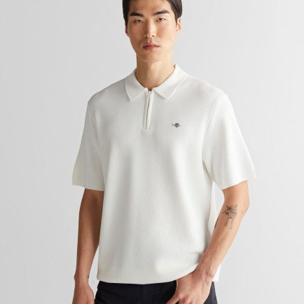 GANT Erkek Krem Regular Fit Triko Polo GANT Erkek Krem Regular Fit Triko Polo