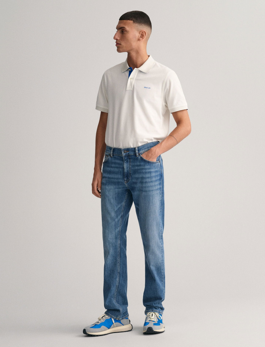 GANT Erkek Beyaz Regular Fit Polo GANT Erkek Beyaz Regular Fit Polo