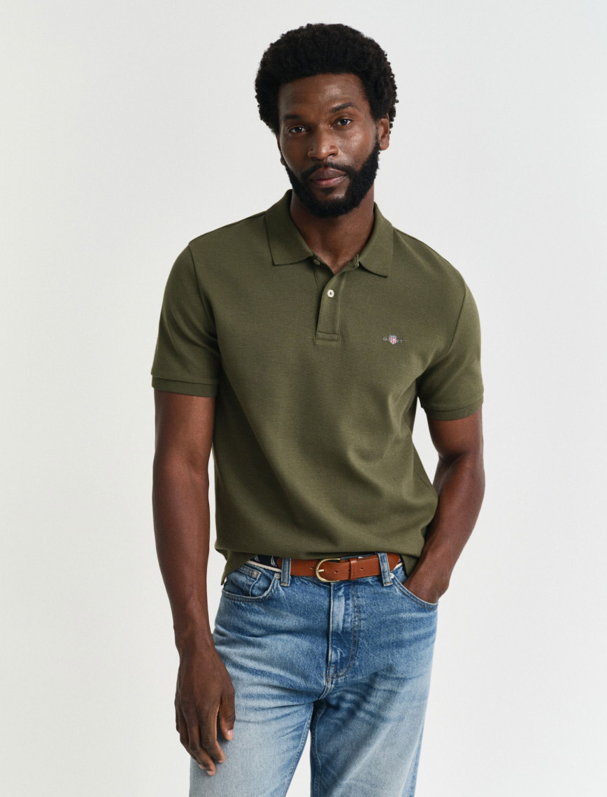 GANT Erkek Krem Regular Fit Polo GANT Erkek Krem Regular Fit Polo