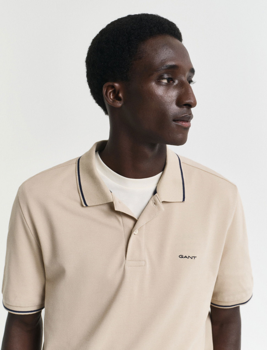 GANT Erkek Bej Regular Fit Polo GANT Erkek Bej Regular Fit Polo