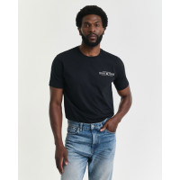 GANT Erkek Siyah Regular Fit Bisiklet Yaka Logolu T-Shirt GANT Erkek Siyah Regular Fit Bisiklet Yaka Logolu T-Shirt