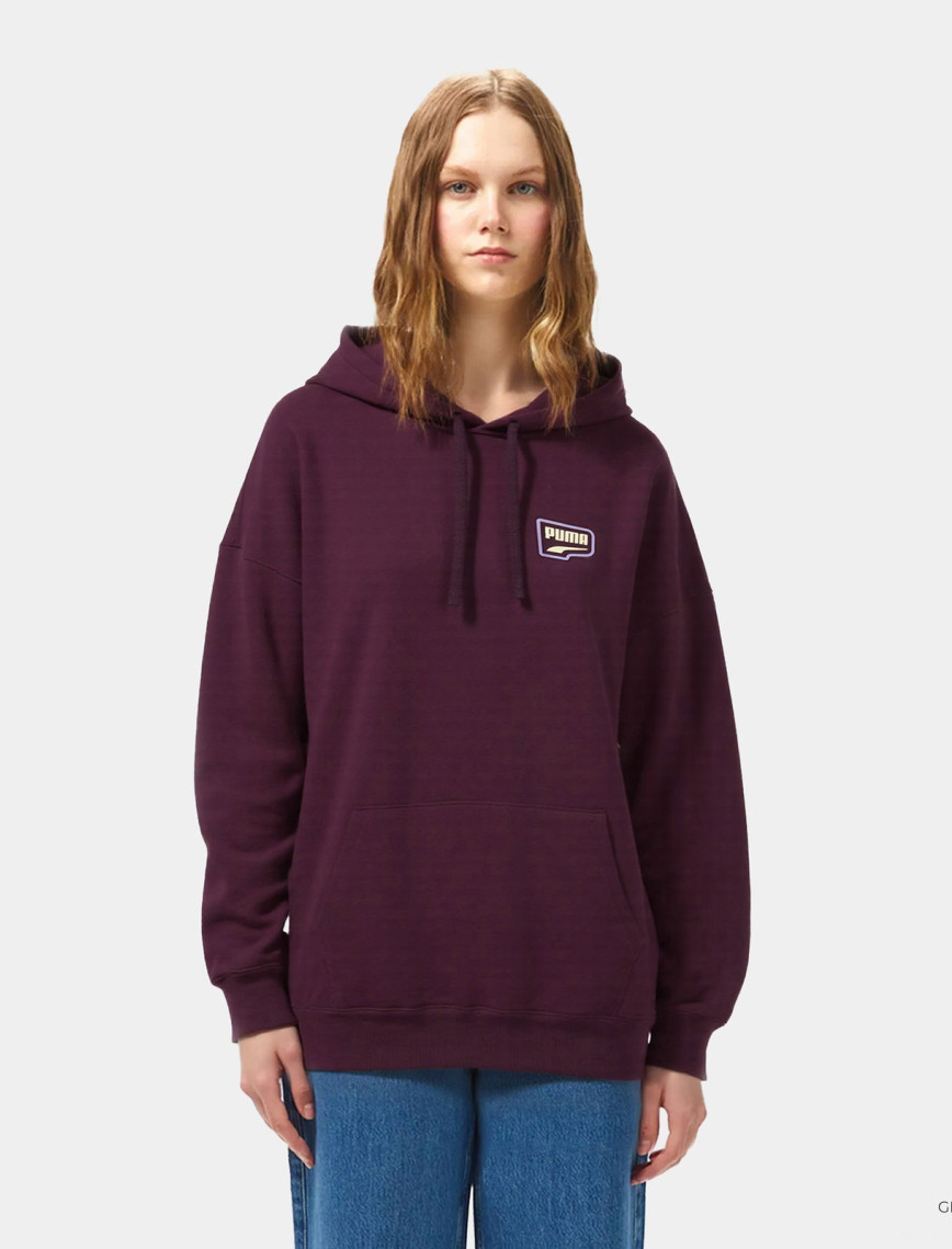 Puma Downtown Oversized Hoodie Kadın Mor Hoodie Puma Downtown Oversized Hoodie Kadın Mor Hoodie