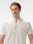 Tommy Hilfiger Mercerised Pique Zip Reg Erkek Sarı Polo Tommy Hilfiger Mercerised Pique Zip Reg Erkek Sarı Polo