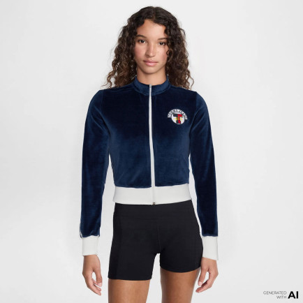 Tommy Hilfiger Tjw Velvet Side Strip Kadın Mavi Ceket